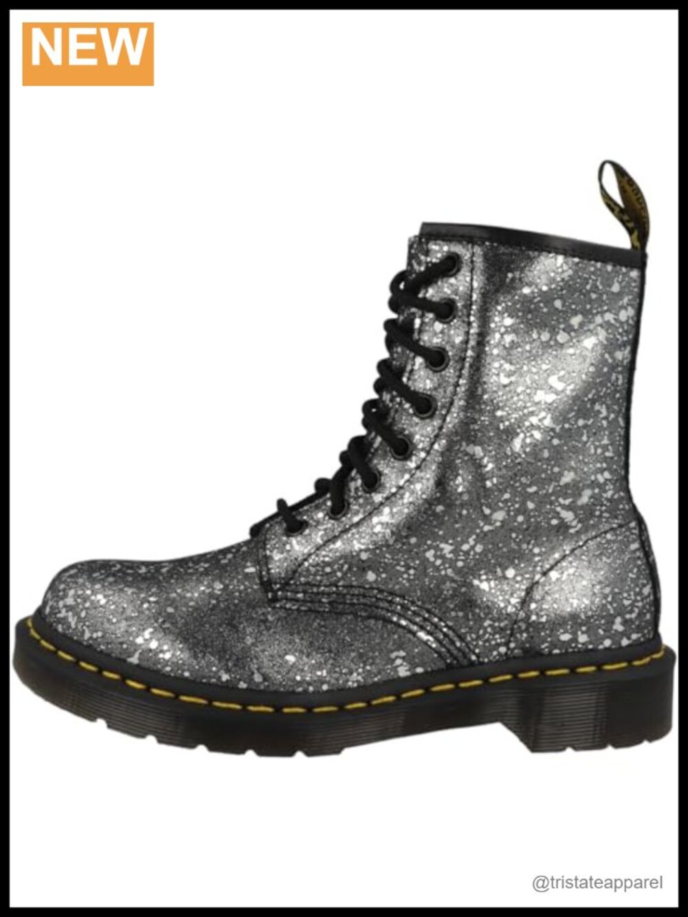 Suede Lace-Up Ankle Boots with Paint Splatter Effect